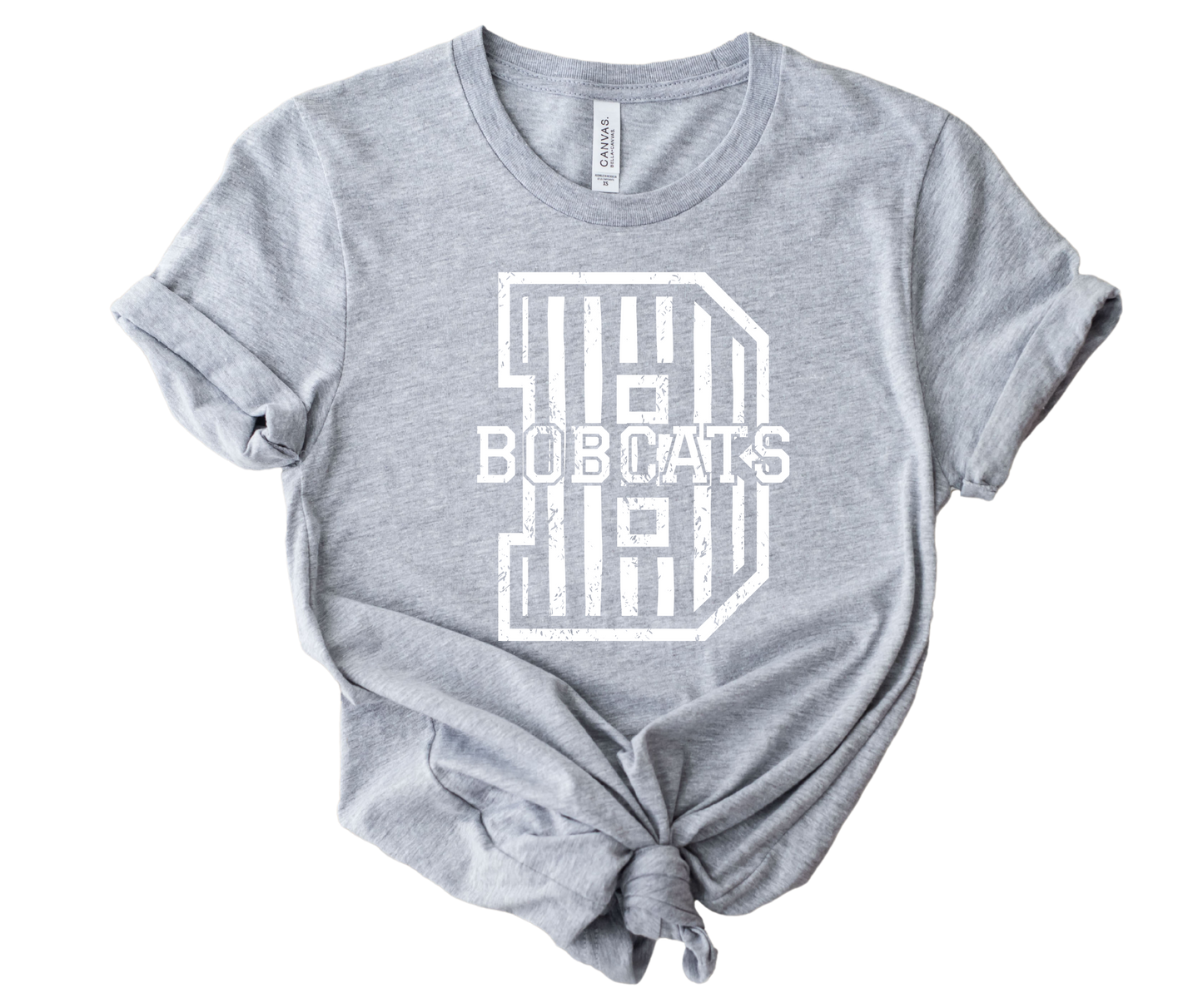 White Stripe Mascot School Spirit T-Shirt 