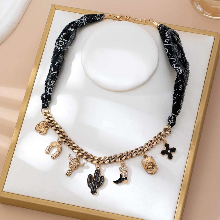 Charm Animal Scarf Necklace