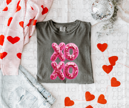 XOXO Faux Sequin Valentine's T-Shirt