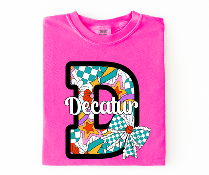 Decatur Eagles Colorful Checkered Custom Exclusive T-Shirt