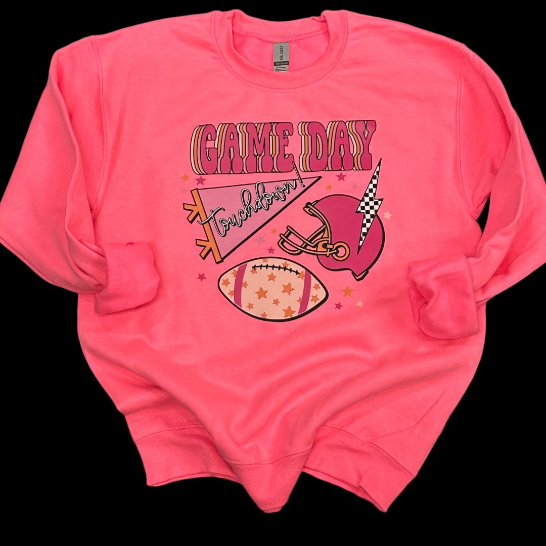 Pink Out Game Day Neon Pink Sweatshirt