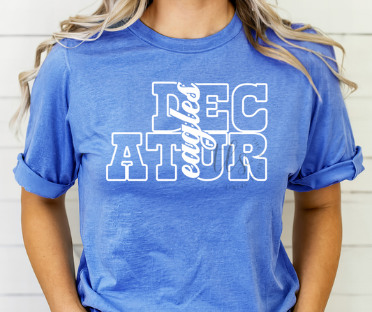White Decatur Eagles Custom Exclusive T-Shirt