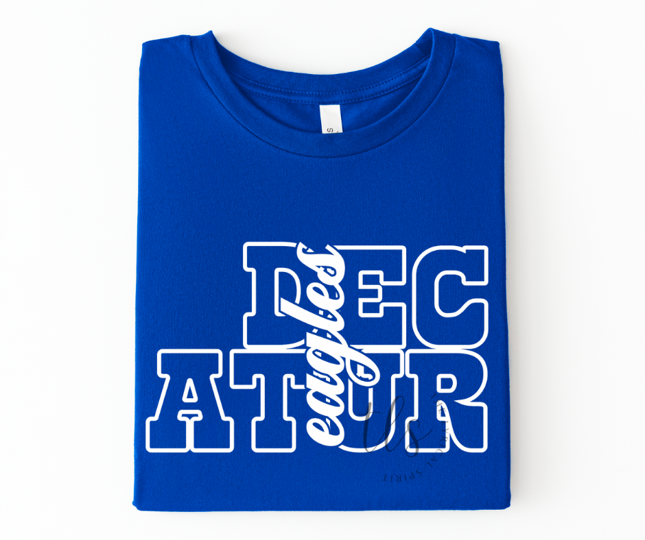 White Decatur Eagles Custom Exclusive T-Shirt