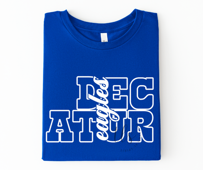 White Decatur Eagles Custom Exclusive T-Shirt