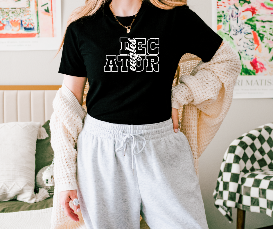 White Decatur Eagles Custom Exclusive T-Shirt