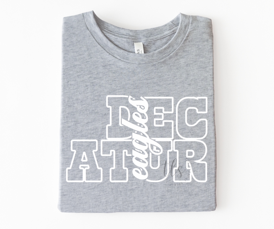 White Decatur Eagles Custom Exclusive T-Shirt