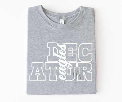 White Decatur Eagles Custom Exclusive T-Shirt