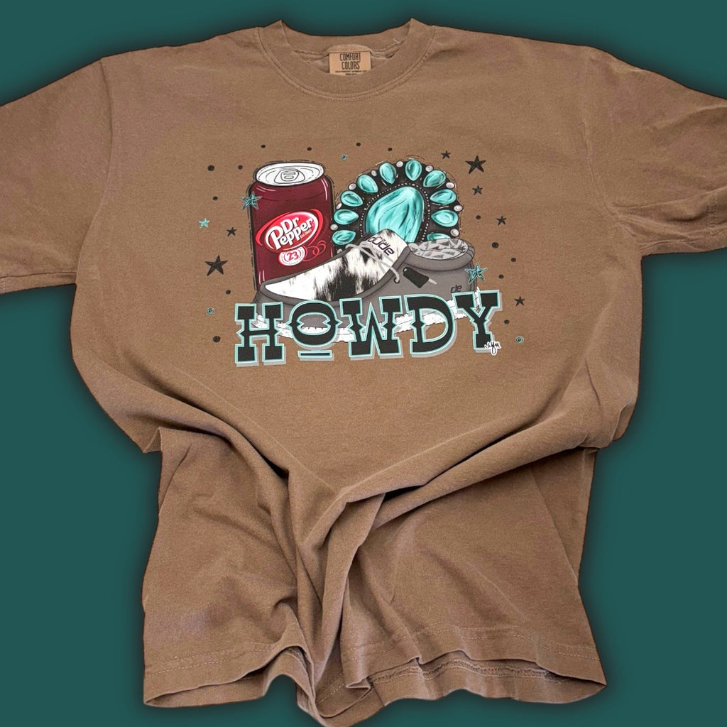 Howdy Dr. Pepper Turquoise T-Shirt