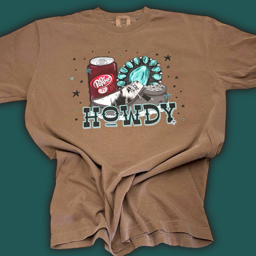Howdy Dr. Pepper Turquoise T-Shirt