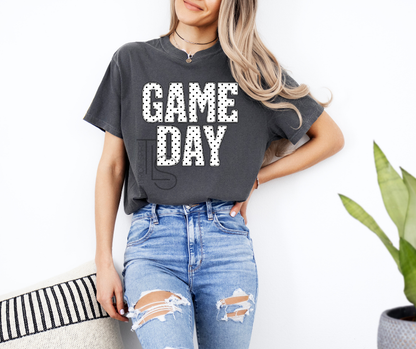 Game Day Black Polka Dot Spirit T-Shirt