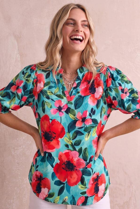 Paradise Bloom Floral Blouse