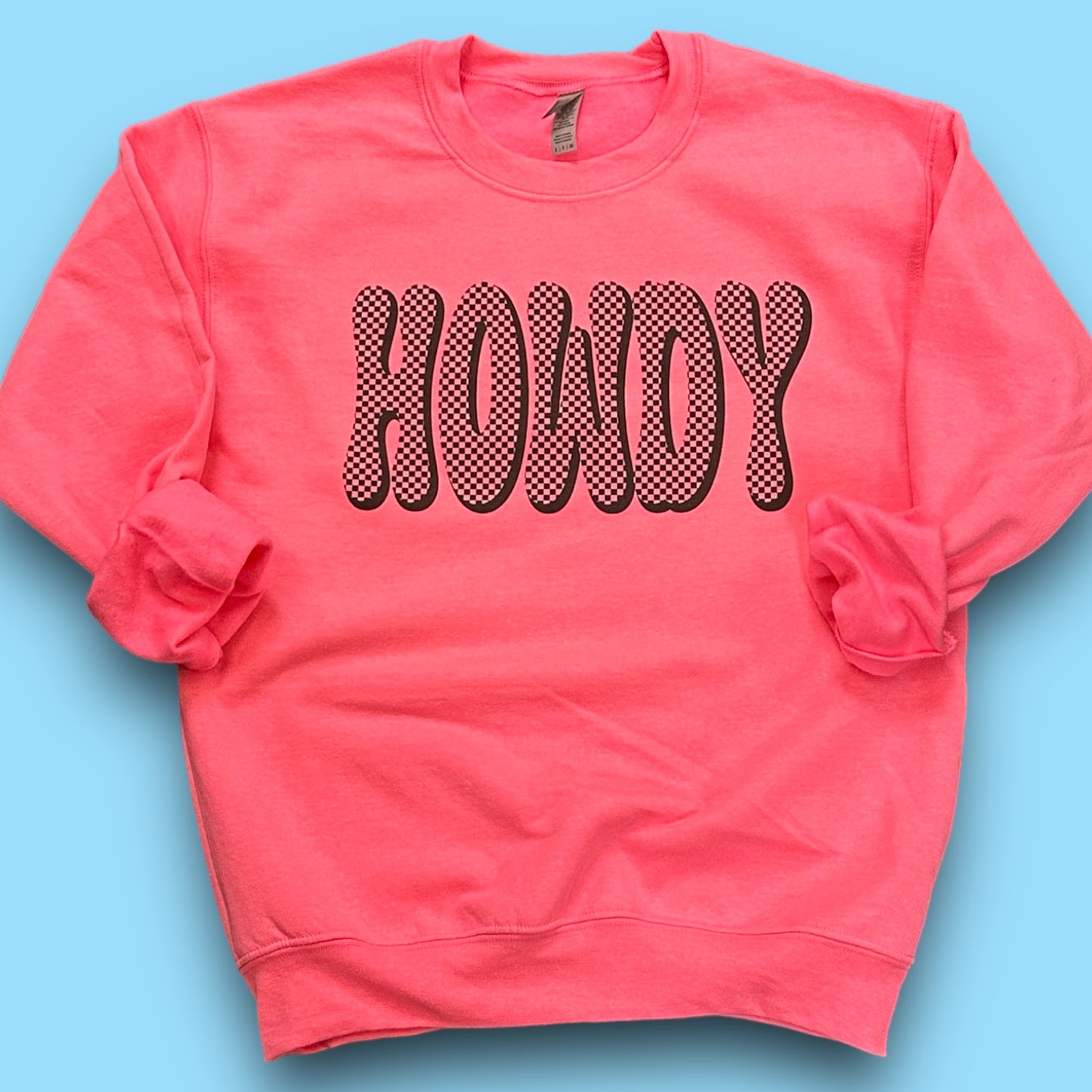 Howdy Checkered Sweatshirt