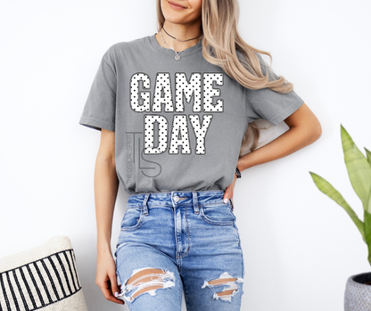 Game Day Black Polka Dot Spirit T-Shirt