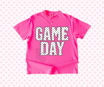 Game Day Black Polka Dot Spirit T-Shirt
