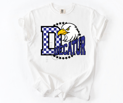 Decatur Eagles Checkered Circle Custom Exclusive T-Shirt