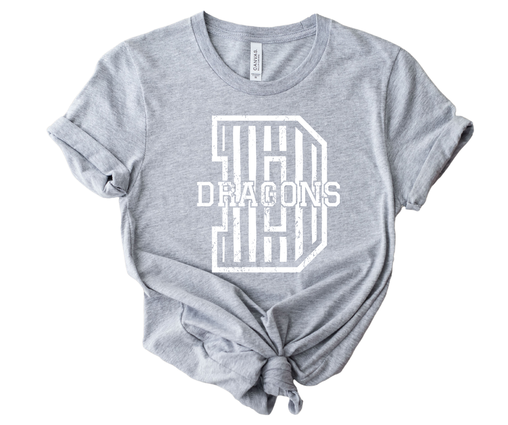 White Stripe Mascot School Spirit T-Shirt 