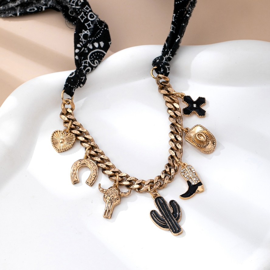 Charm Animal Scarf Necklace
