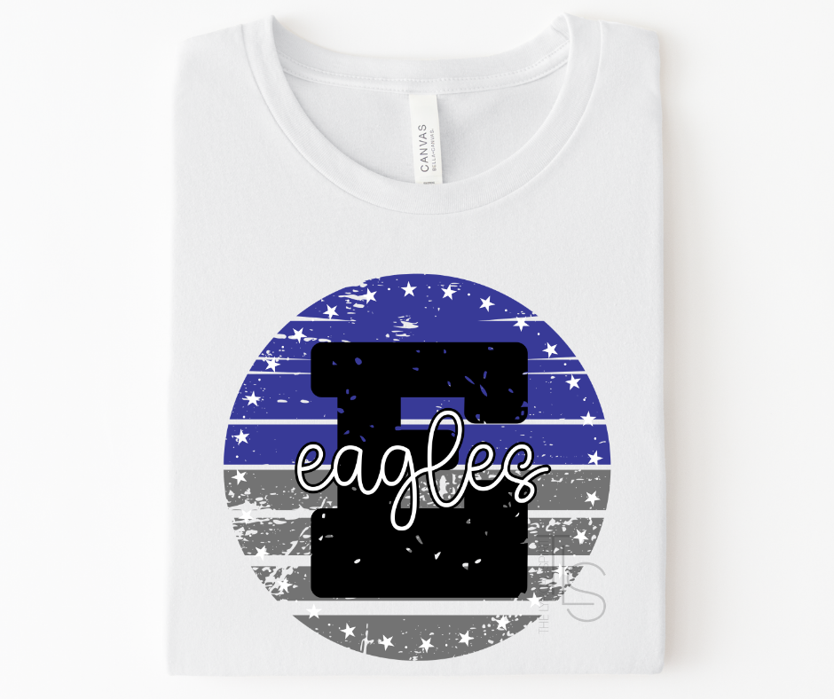 Exclusive Eagles Star Distressed T-Shirt