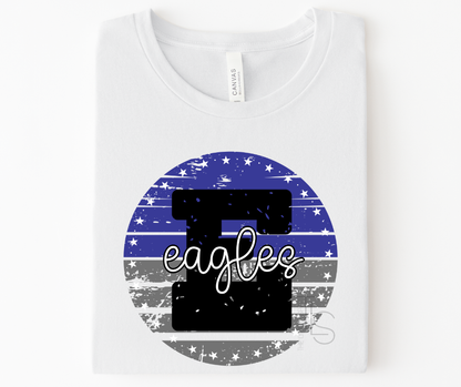 Exclusive Eagles Star Distressed T-Shirt