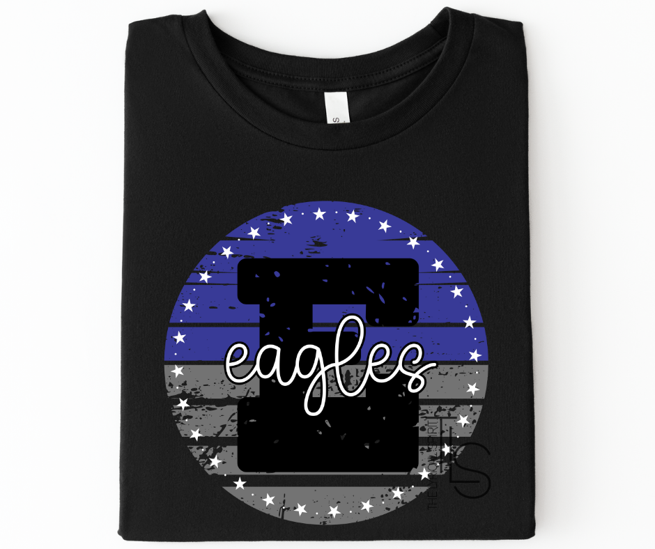 Exclusive Eagles Star Distressed T-Shirt