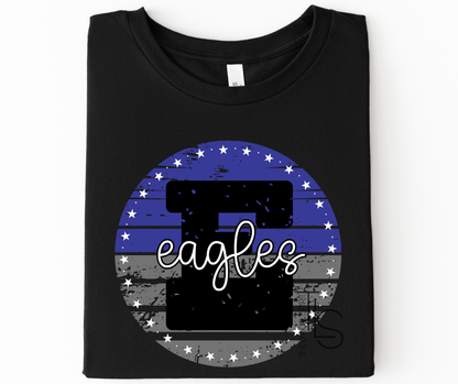 Exclusive Eagles Star Distressed T-Shirt