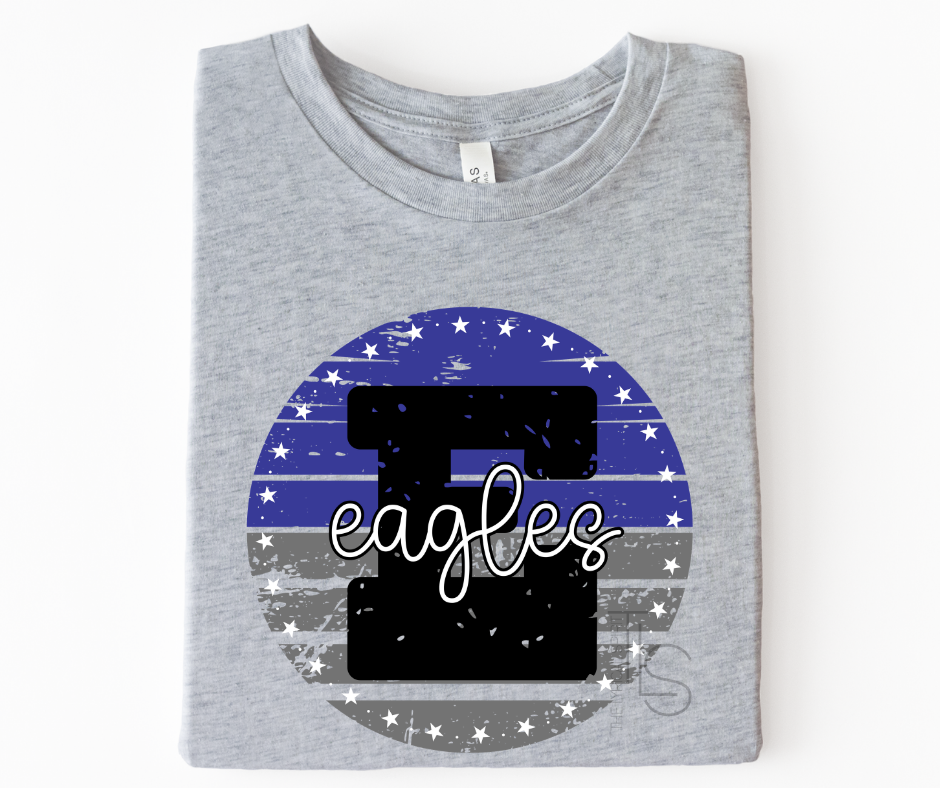 Exclusive Eagles Star Distressed T-Shirt