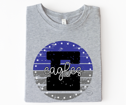 Exclusive Eagles Star Distressed T-Shirt