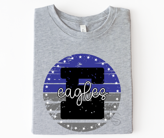 Exclusive Eagles Star Distressed T-Shirt