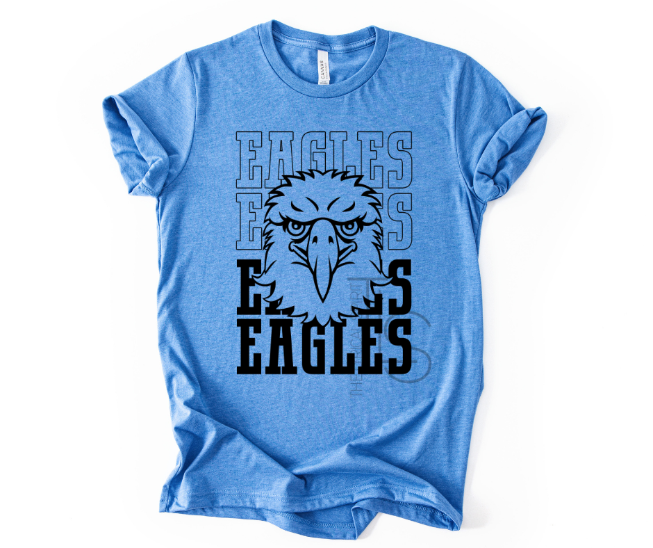 Eagles Mascot Black Custom Exclusive T-Shirt