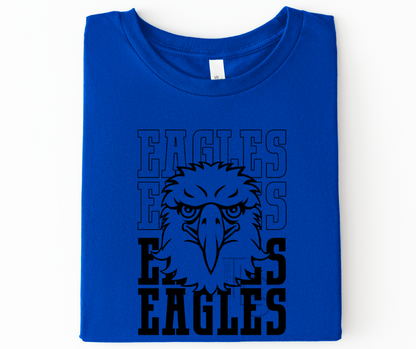 Eagles Mascot Black Custom Exclusive T-Shirt