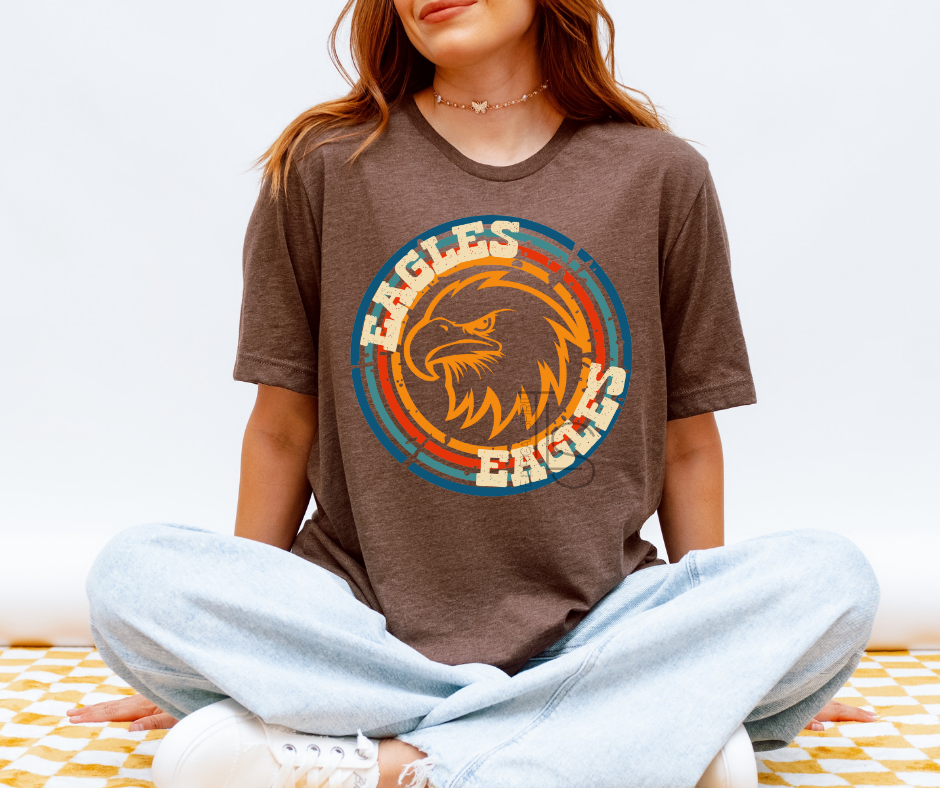 Eagles Vintage Retro Circle Custom Exclusive T-Shirt