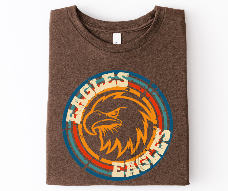 Eagles Vintage Retro Circle Custom Exclusive T-Shirt