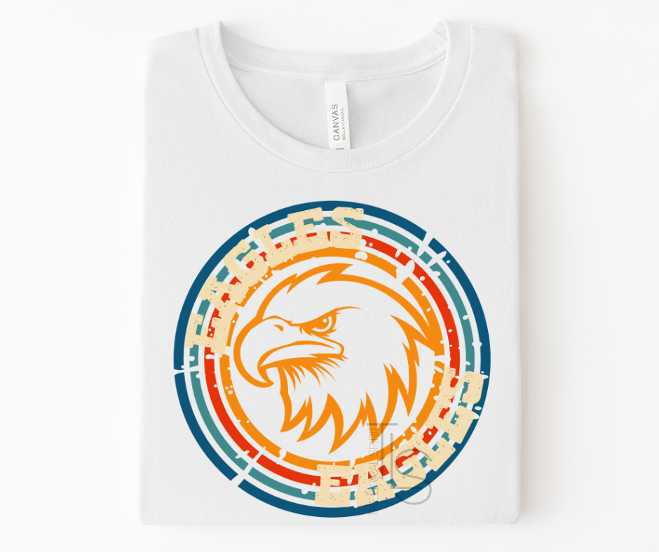 Eagles Vintage Retro Circle Custom Exclusive T-Shirt