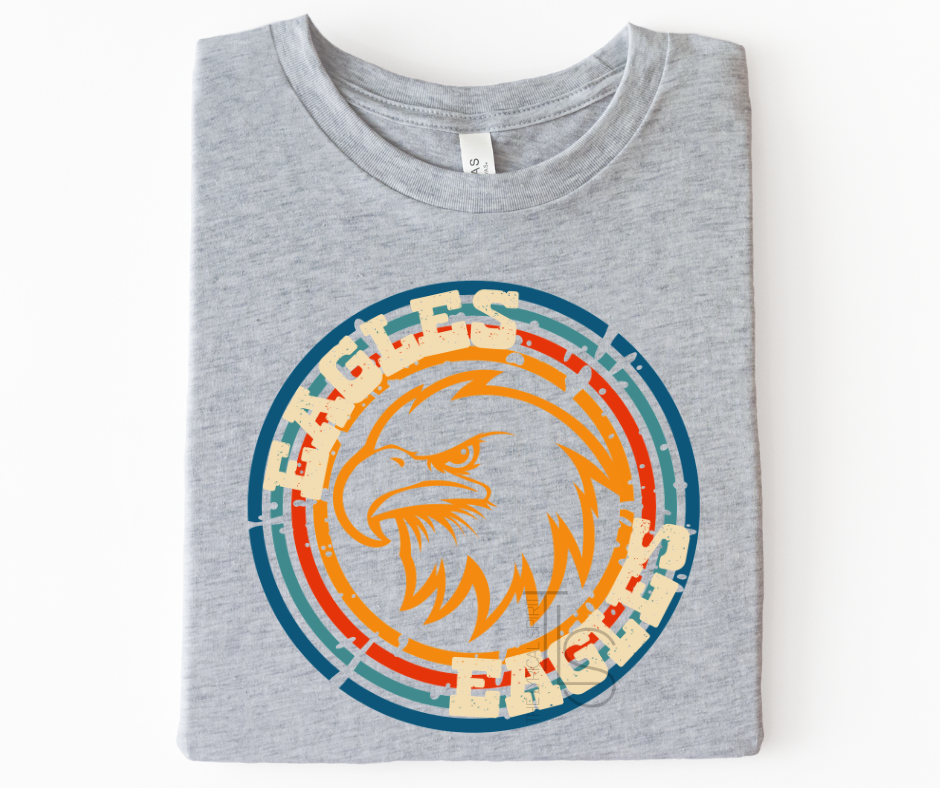 Eagles Vintage Retro Circle Custom Exclusive T-Shirt