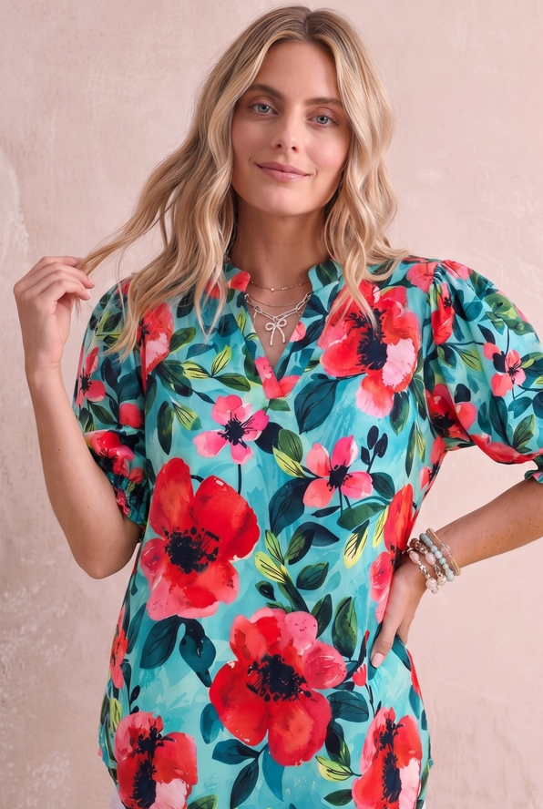 Paradise Bloom Floral Blouse