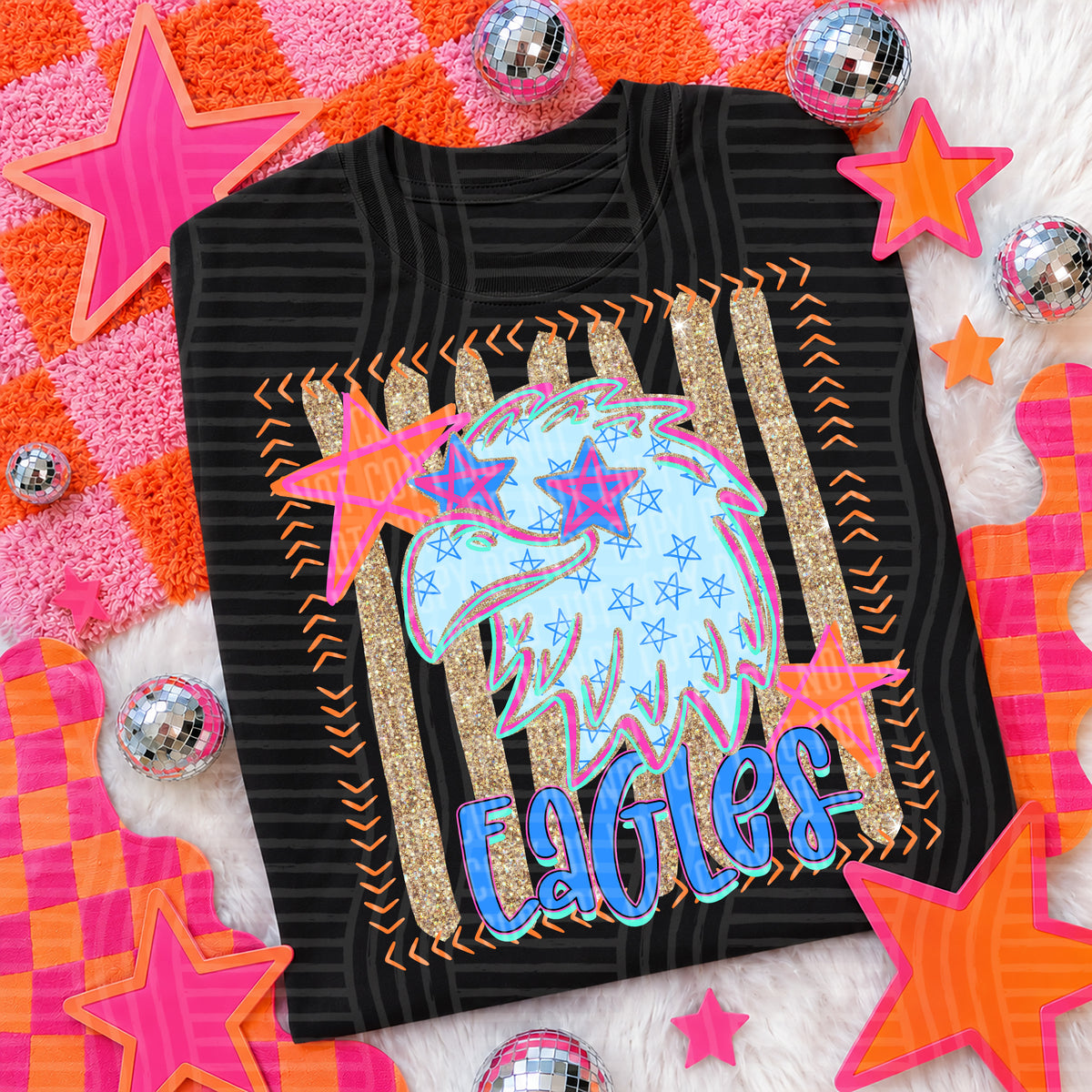 Neon Stars Mascot Spirit T-Shirt