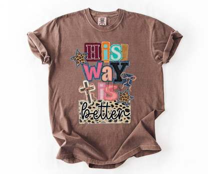 His Way Is Better Patchwork Leopard T-Shirt