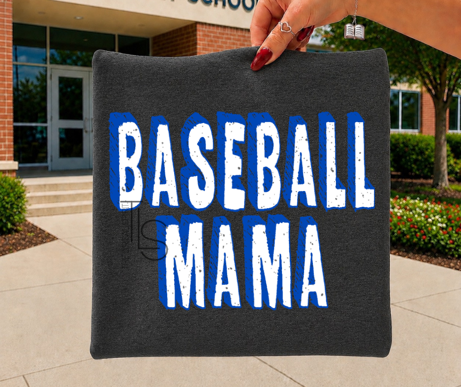 Blue Baseball Mama T-Shirt