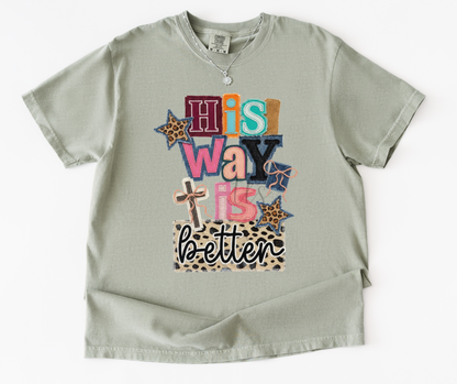 His Way Is Better Patchwork Leopard T-Shirt