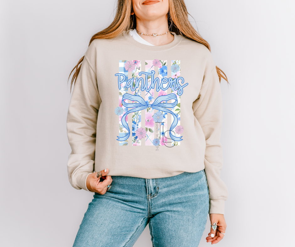 Panthers Floral Stripes Spirit Exclusive T-Shirt/Sweatshirt