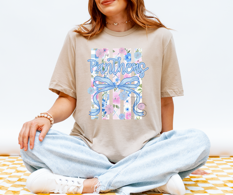 Panthers Floral Stripes Spirit Exclusive T-Shirt/Sweatshirt