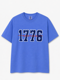 1776 America Spangle Embroidered T Shirt