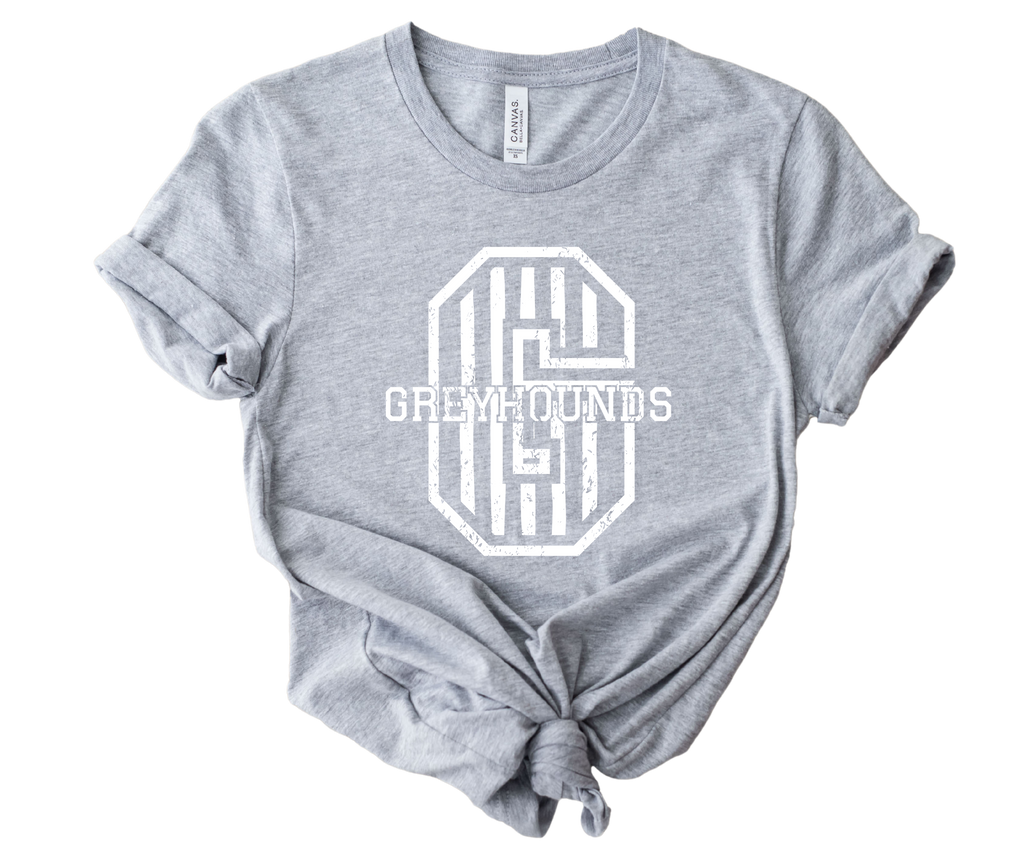 White Stripe Mascot School Spirit T-Shirt 