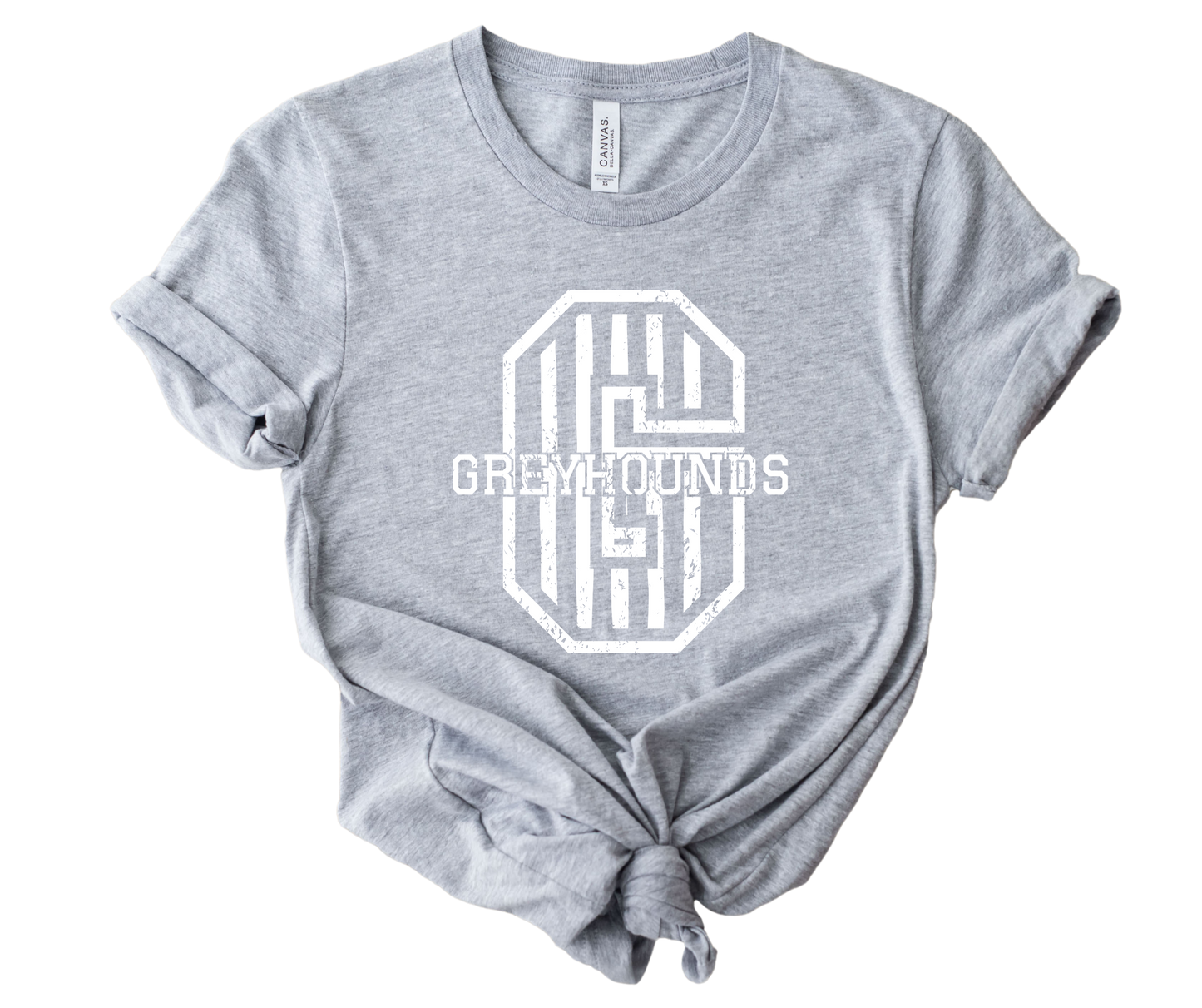 White Stripe Mascot School Spirit T-Shirt 