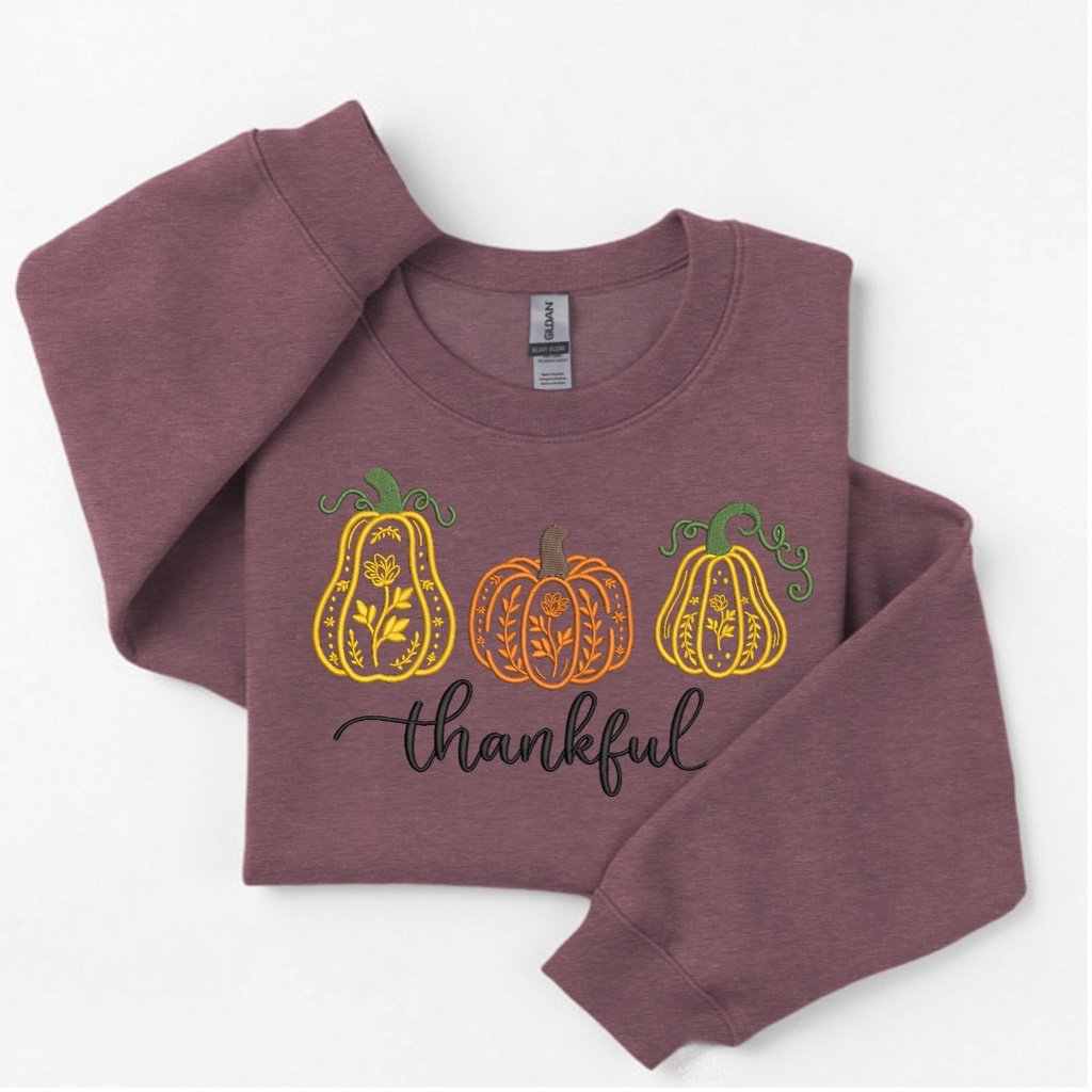 Thankful - Embroidered Crew Neck