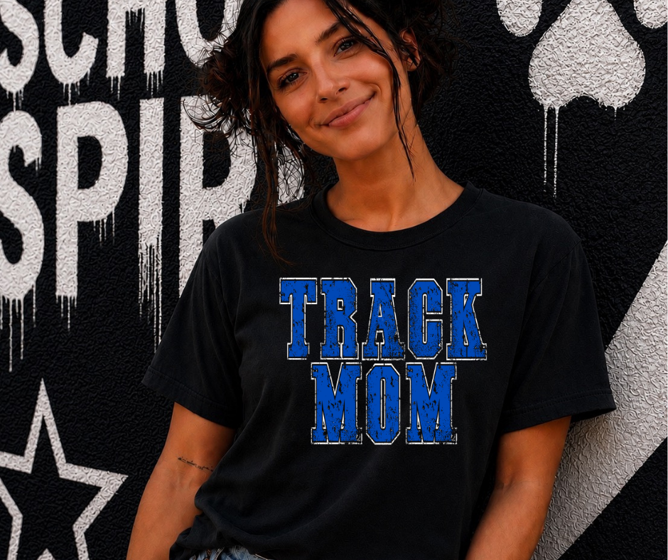 Blue Track Mama T-Shirt