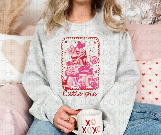 Cutie Pie Cupcakes Valentine's Sweatshirt