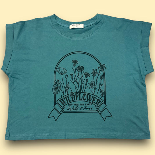 Wildflower Wild & Free Crop T-Shirt