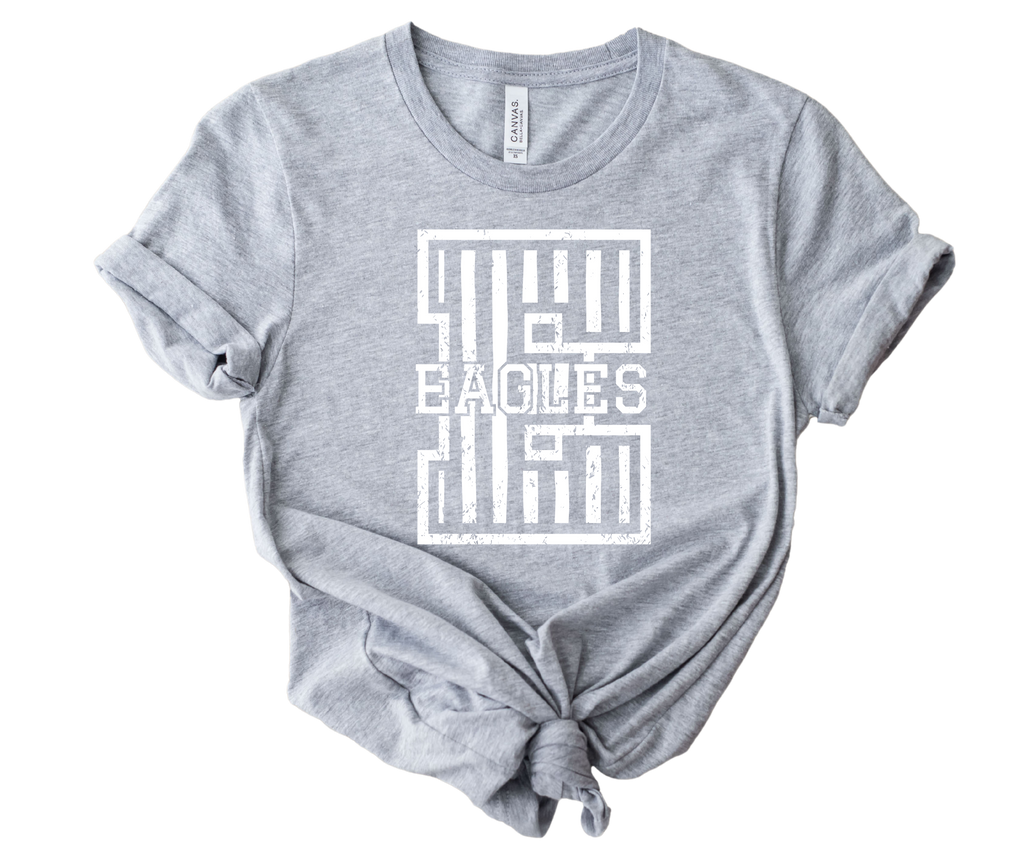 White Stripe Mascot School Spirit T-Shirt 
