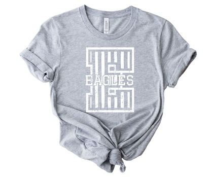 White Stripe Mascot School Spirit T-Shirt 